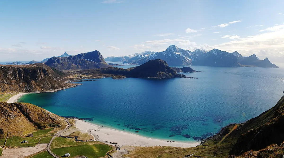 Haukland Beach from above