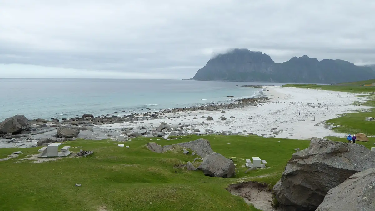 Uttakleiv beach and meadows